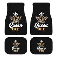 Queen Bee 4 Piece Car Floor Mats Non-Slip Front and Rear Auto Carpets Universal Fit for Most Cars