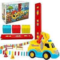 Domino Train, Domino Blocks Set, Domino Construction Vehicle Toys, Building and Stacking Toy Blocks Domino Set for 3-7 Year Old Toys, Boys Girls Creative Gifts for Kids