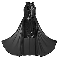 GRACE KARIN Girls Halter Neck Sequin Dress 6-14Y Kids Fancy Formal Party Prom Sparkly Pageant Birthday Graduation Dresses