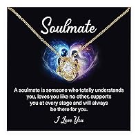 Soulmate Necklace For Women, Soul Mate Gifts For Her Birthday And Any Occasion, The Love Knot Necklace Presents For My Wife Or Girlfriend With With Extraordinary Message Card And Amazing Box