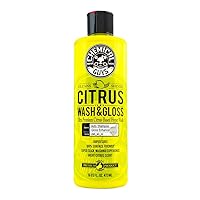 CWS_301_16 Citrus Wash & Gloss Foaming Car Wash Soap (Works with Foam Cannons, Foam Guns or Bucket Washes) Safe for Cars, Trucks, Motorcycles, RVs & More, 16 fl oz, Citrus Scent