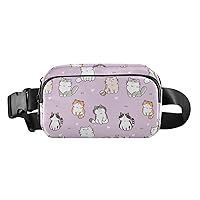 Cats Fanny Pack for Women Men Belt Bag Crossbody Waist Pouch Waterproof Everywhere Purse Fashion Sling Bag for Running Hiking Walking Travel