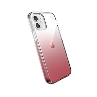 Speck Products Presidio Perfect-Clear Ombre iPhone 12 Mini Case,Polycarbonate,Wireless Charging Compatible, Clear/Vintage Rose