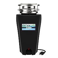 Eco Logic 10-US-EL-5-3B 1/2 Horsepower Garbage Disposal with Removeable Splash Guard, Attached Power Cord and Standard 3-Bolt Mounting System, Continuous Feed, Black