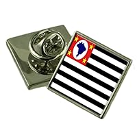 São Paulo Flag Lapel Pin Badge Solid Silver 925