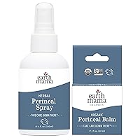 Earth Mama Postpartum Recovery Kit | Take Care Down There® with Organic Perineal Balm & Herbal Perineal Spray, 2-Piece Set