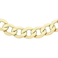 Carissima Gold Women's 9 ct Yellow Gold Hollow 8.9 mm Curb Chain Neckalce
