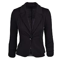 Andongnywell Women's Formal One Button Slim Fitted Office Work Blazers Jackets Suits Plus Business wear Size S-3X