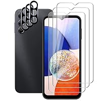 (3+3) For Samsung Galaxy A14 5G / 4G (3 Pack) Tempered Glass Screen Protector + (3 Pack) Camera Lens Protector Film, 9H Hardness, Anti Scratch, HD Clear