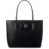 AOSSTA Womens Totes Bags Large Shoulder Handbag Black Tote Bag for Women Work Black Daily Bag Travel Shopper Handbag, Black