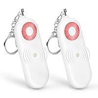 Personal Safety Alarm for Women - 2 Pack 130dB Self Defense Keychains Siren Whistle & LED Strobe Light - Emergency Security Safe Protection Devices for Kids Elderly