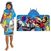 Franco Transformers Optimus Prime Kids Super Soft Bath/Pool/Beach Soft Cotton Terry Hooded Towel Wrap, 24 in x 50 in, (Officially Licensed Product)