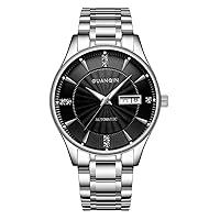 Men Analog Fashion Automatic Self-Winding Mechanical Stainless Steel Band Wrist Watch Date Luminous