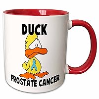 3dRose Duck Prostate Cancer Awareness Ribbon Cause Design - Mugs (mug_114450_10)