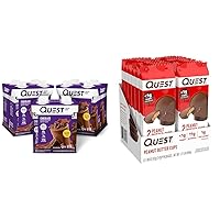 Quest Nutrition Ready To Drink Chocolate Protein Shake & High Protein Low Carb, Gluten Free, Keto Friendly, Peanut Butter Cups, 12 Count (Pack of 1) (total- 17.76 Ounce)