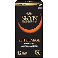 SKYN Elite Large Non-Latex Condoms, 12 Count