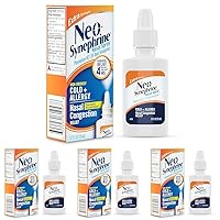 NEO-SYNEPHRINE Neosynephrine, Nasal Spray for Cold Sinus Relief Extra Strength, Clear, 0.5 Fl Oz (Pack of 4)