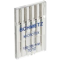Schmetz Microtex Sharp Machine Needles, Size 10/70 5/Pkg