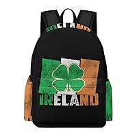 Irish Flag Laptop Backpack for Women Men Cute Shoulder Bag Printed Daypack for Travel Sports Work
