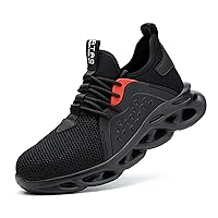 Men's Steel Toe Work Shoes Lightweight Comfortable Slip Resistant Puncture Proof Safety Shoes Breathable Indestructible Construction Industrial Sneakers