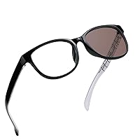 Bifocal Reading Glasses, Photochromic Brown Grey Sunglasses for Women/Men