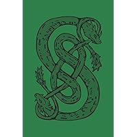 Loki Norse God Two Headed Snake Symbol Green Notebook: Viking God of Mischief: 6x9 inch (A5) matt paperback 120 lined pages journal,