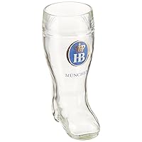 Hofbrauhaus 0.50L Glass Boot, 1 Count (Pack of 1), Clear