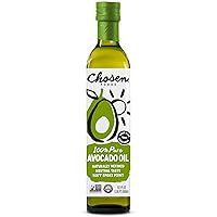 Chosen Foods 100% Pure Avocado Oil, Keto and Paleo Diet Friendly, Kosher Oil for Baking, High-Heat Cooking, Frying, Homemade Sauces, Dressings and Marinades (16.9 fl oz)