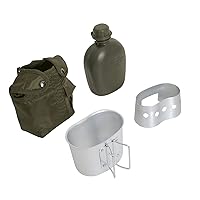 Rothco 4 Piece Canteen Kit with Cover, Aluminum Cup & Stove/Stand, Olive Drab