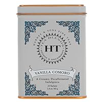 Tea Decaffeinated, Great Present Idea, Vanilla Comoro, 1.4 oz Tin (20 Sachets)