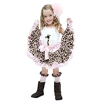 Petitebella Giraffe White Shirt Pink Skirt Outfit Set 1-8y
