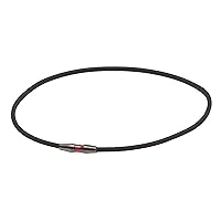 Phiten Metax Necklace Extreme Standard - Durable Polyester Rope, Permeated with Metax for Sports, Gym, Athletics with Stainless Steel Snap Clasp for Men and Women, Black 20 inch