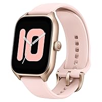 GTS 4 Smart Watch with Step Tracking, Heart Rate & SpO2 Tracking, Alexa Built-In, Sleep Quality Monitoring, GPS, Bluetooth Calls & Text, 8-Day Battery Life, AI Fitness App & Sports Coach-Pink