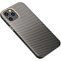 Carbon Fiber Texture Back Phone Cover, Leather Shockproof Case for Apple iPhone 11 Pro Max 6.5 Inch [Screen & Camera Protection] (Color : Grey)