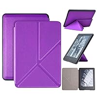 Origami Case for Kindle Paperwhite (10th Generation, 2018 Releases), Standing Slim Shell Cover with Auto Wake/Sleep for Amazon Kindle Paperwhite 2018 E-Reader, Purple