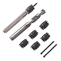9PCS High-Speed Steel Spot Electric Weld Cutter Set 3/8 Inch Double Sided Rotary Spot Weld Remover Drill Bit for Power Drill Spot Welding Hex