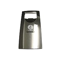 Silver Toned Square Etched Litecoin Coin Cryptocurrency Blockchain Bottle Opener