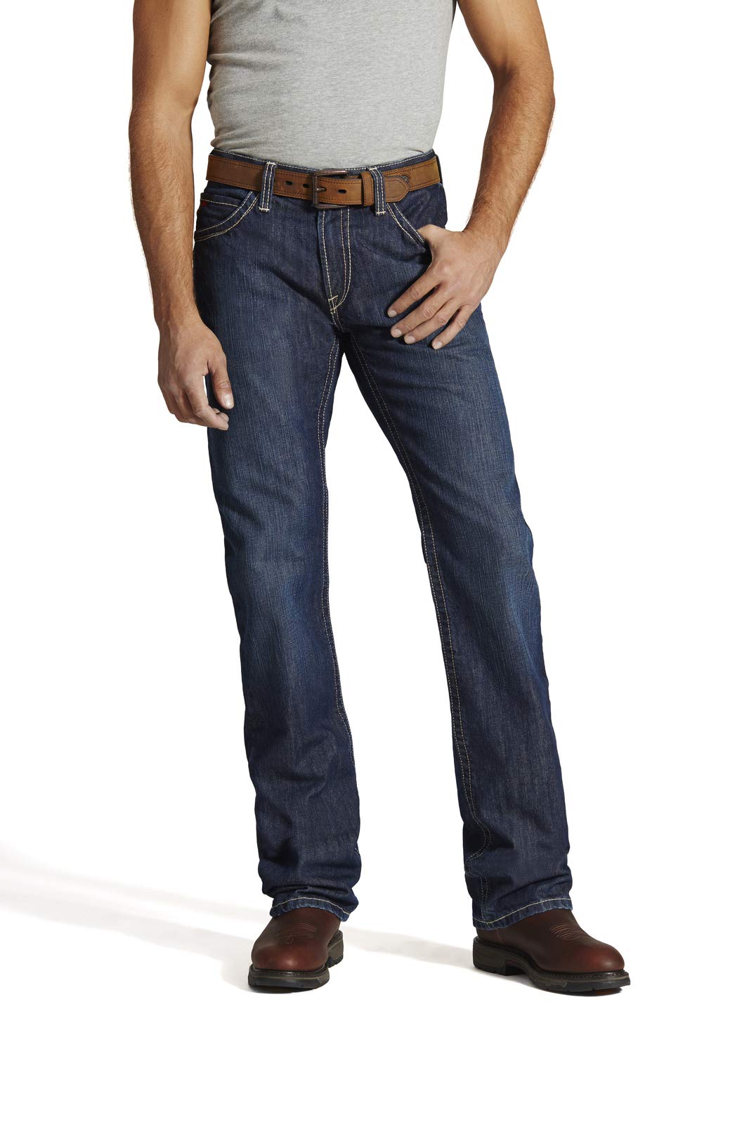 Ariat Male FR M4 Relaxed Boundary Boot Cut Jean Shale 36W x 38L