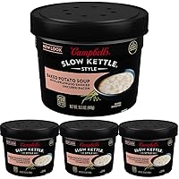 Campbell's Slow Kettle Style Baked Potato Soup With Applewood Smoked Uncured Bacon, 15.5 Ounce Microwavable Bowl (Pack of 4)