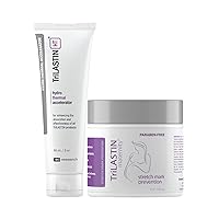 Maternity Stretch Mark Prevention Cream (4oz) Bundle with Hydro-Thermal Accelerator (3oz) | Pregnancy Must-Have | Safe and Hypoallergenic Gift for First-time Moms | 1 Month Supply