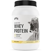 Levels Grass Fed Whey Protein, No Artificials, 24G of Protein, Vanilla Bean, 2LB