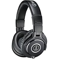 ATH-M40x Professional Studio Monitor Headphone, Black, with Cutting Edge Engineering, 90 Degree Swiveling Earcups, Pro-grade Earpads/Headband, Detachable Cables Included