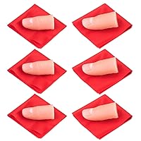 ANCIRS 6 Set Finger Magic Trick, Disappearing Silk Fake Thumb Tip
