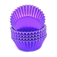 Standard Purple Foil Cupcake Liners Muffin Baking Cups for Party and More, 100-Count