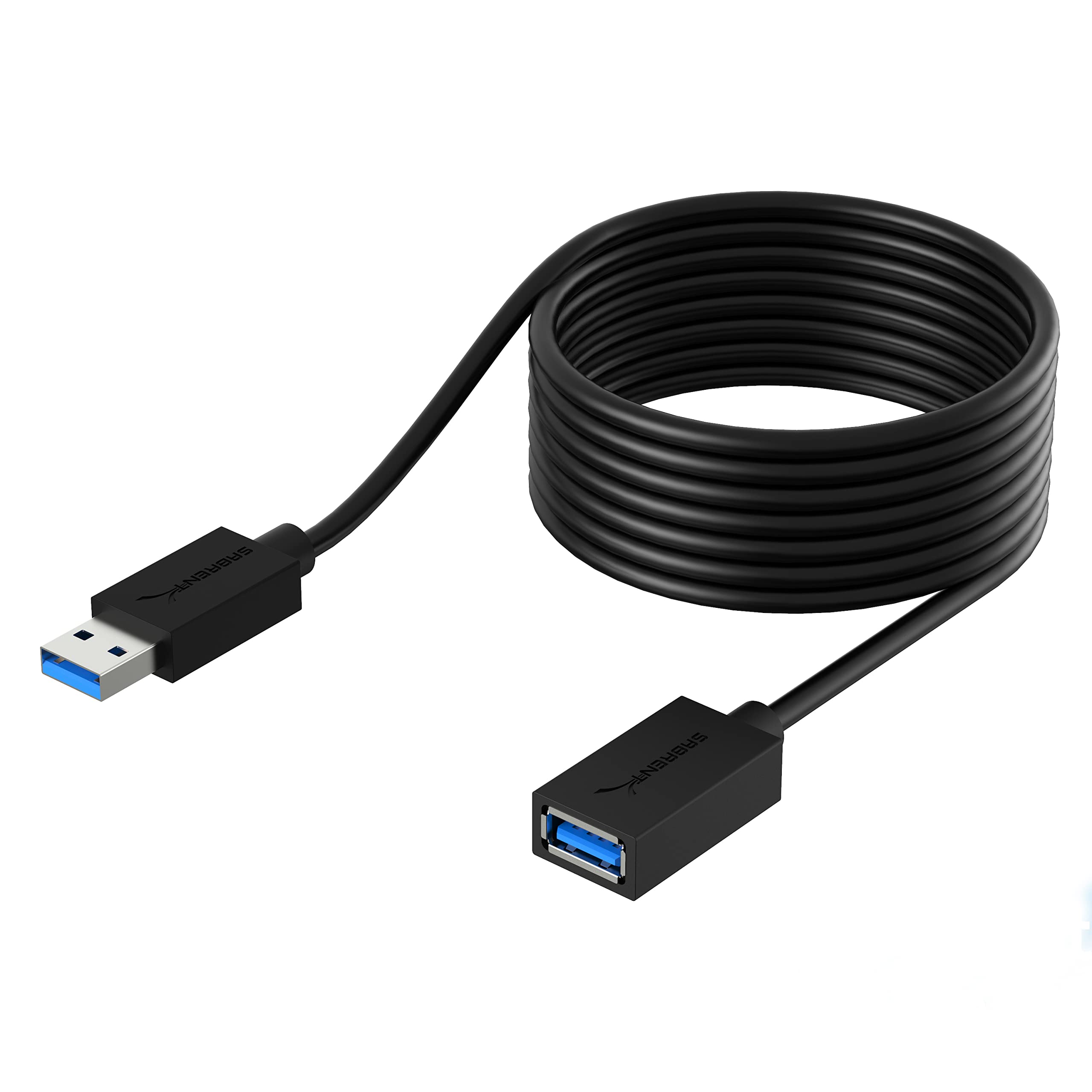 SABRENT USB 3.0 Extension Cable 22AWG A Male to A Female, 10 Feet [Black], for Data Transfer/Charging, Compatible with PCs, Laptops, Printers (CB-3010)