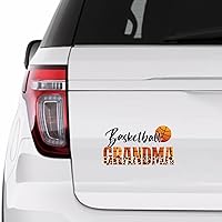 Basketball Grandma Sticker, Leopard Print Basketball Vinly Decal for Cars Laptops, Windows, Walls, Fridge, Toilet and More - Sport Theme Stickers 6in