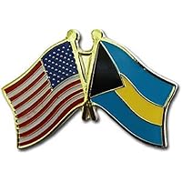AES Wholesale Pack of 50 USA American & Bahamas Country Flag Bike Hat Cap lapel Pin