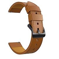 Genuine Leather 20 22mm Bracelet Straps for Huawei Watch GT2 GT 2 42 46mm Smart Replacement Wristband Watch 3 Pro Honor Magic 2 (Color : Brown, Size : Huawei GT2 42mm)