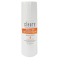 Cleure Roll-on Natural Deodorant For Sensitive Skin - Aluminum Free, Baking Soda Free & 24 Hour Odor Control - Fragrance Free (3 oz)