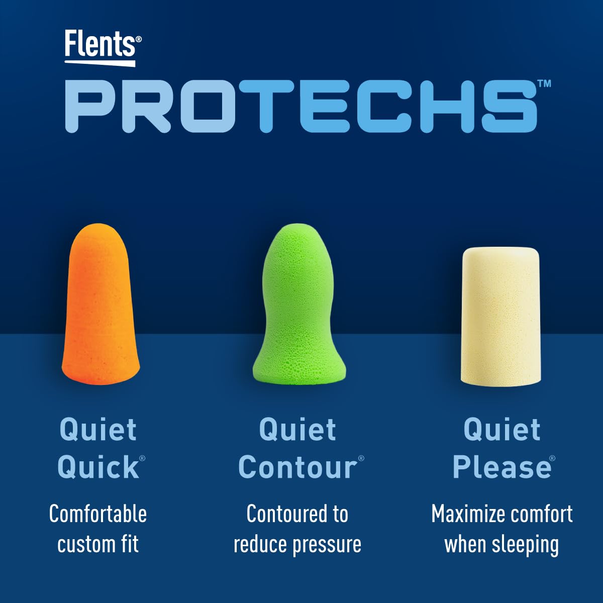 Flents Super Sleep Comfort Foam Ear Plugs/Earplugs | 10 Pair | Case Included | NRR 29 | Made in The USA